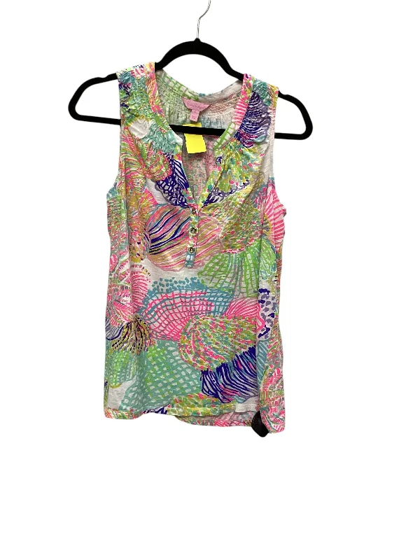 Top Sleeveless Designer By Lilly Pulitzer In Multi-colored, Size: M Dynamic Women's Moto Top Sleeveless Designer By Lilly Pulitzer In Multi-colored, Size: M Dynamic Women's Moto