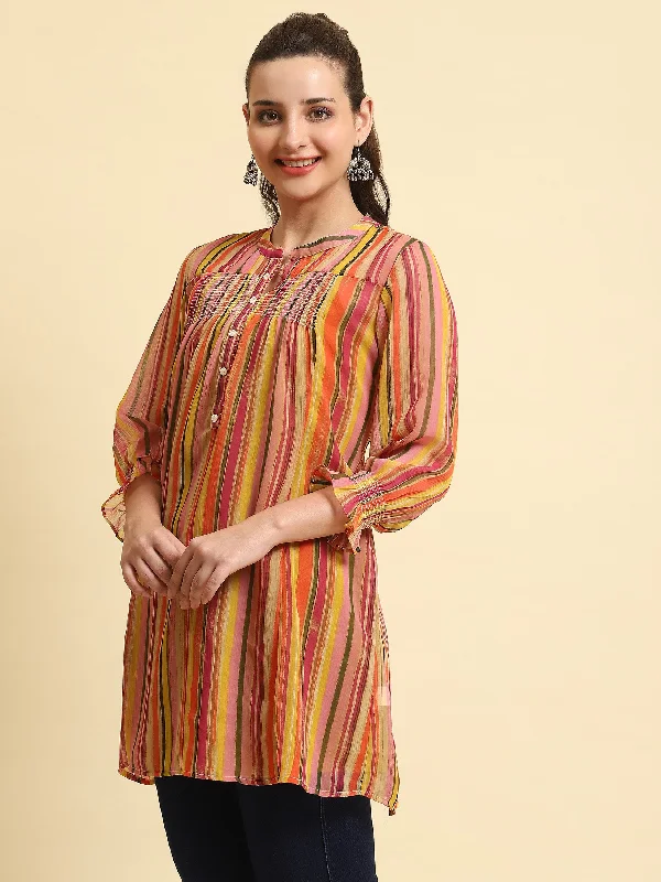Women Multicolor Floral Printed Tunic Women