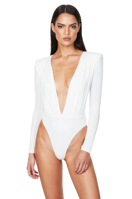 Nookie Dasha Plunge Bodysuit - Ivory garde