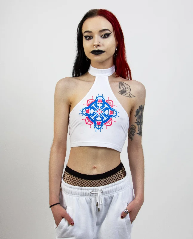 RIB HALTER DHARMA WHEEL Stylish Women's Tropical 