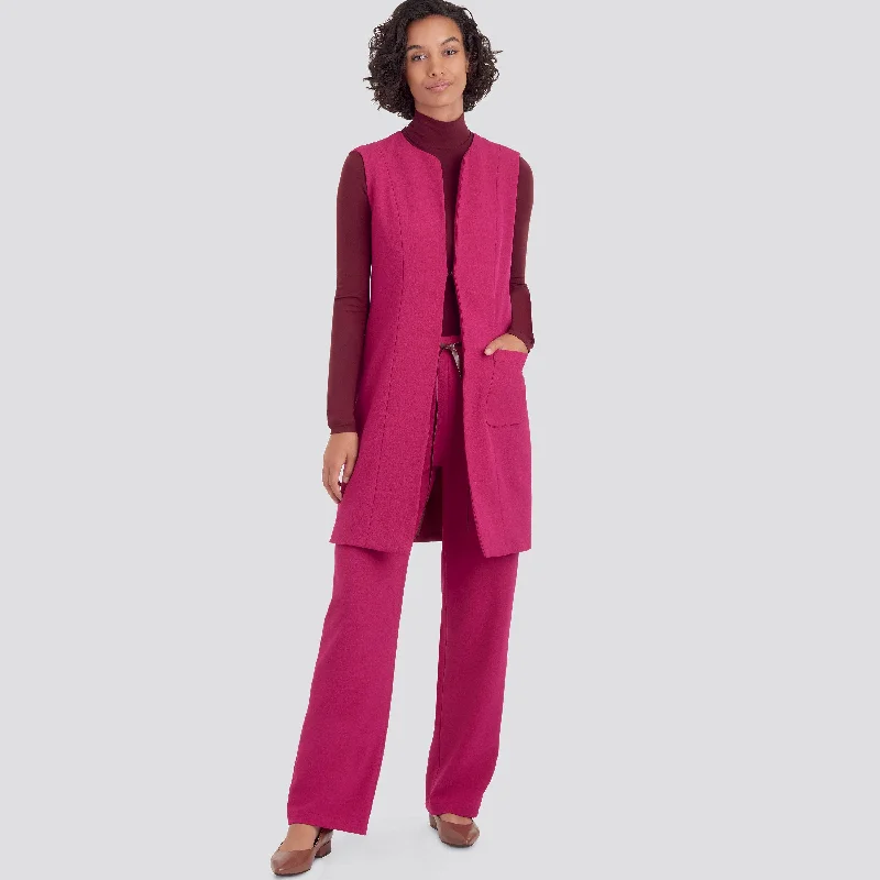 Simplicity 9184 Misses' and Women's Waiscoat and Trousers Sewing Pattern Tough Women's Military - inspired