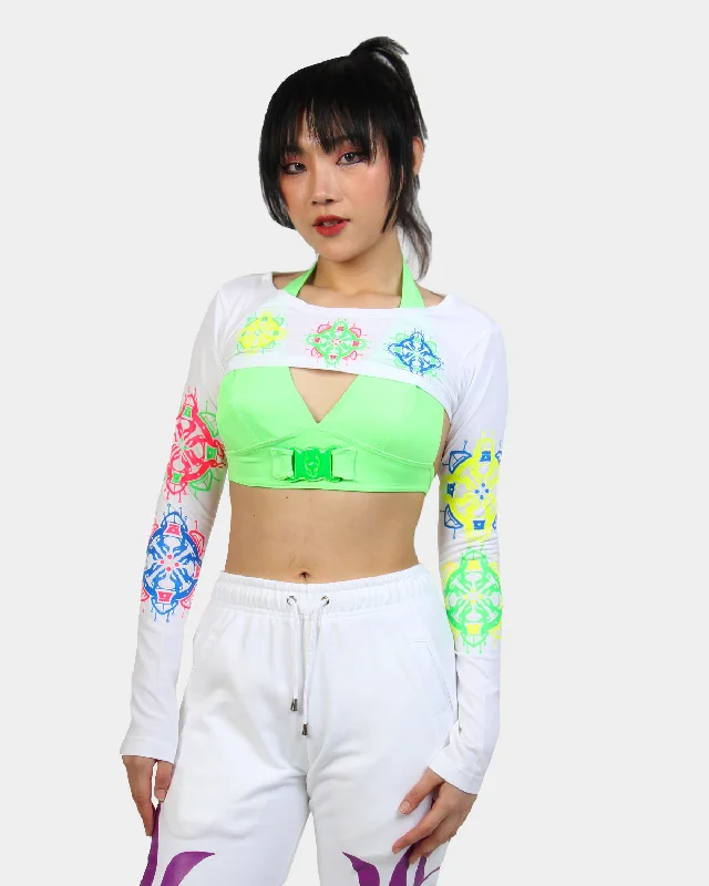 CROP L/S TOP DHARMA WHEEL Modern Women's 