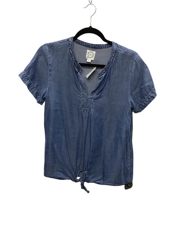 Top Short Sleeve By Blue Rain In Blue, Size: S Refined Women's Velvet