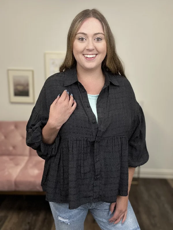 Favorite Fashionista Women's Collared Button Down Long Sleeve Top Feminine Women's Style 