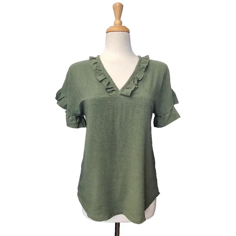 Mia Top - Green - Sale Bold Women's Animal Print