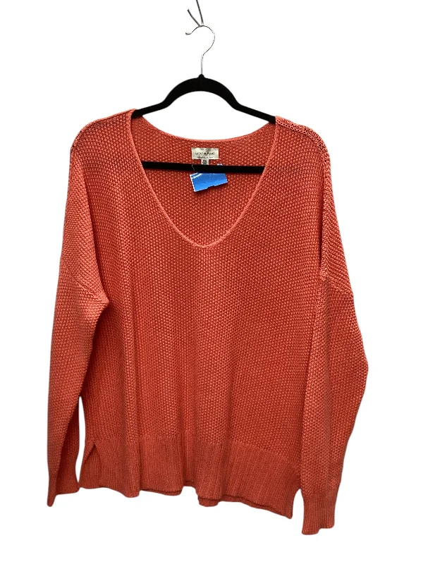 Sweater By Lucky Brand In Orange, Size: M Hip Women's Retro