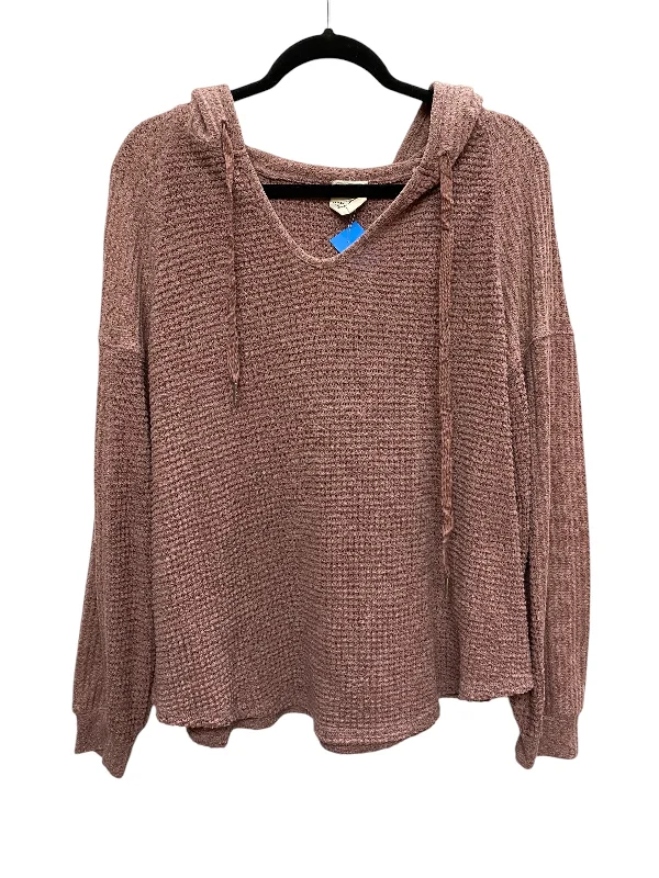 Sweatshirt Hoodie By Artistic Works By Lu In Purple, Size: S Scandinavian