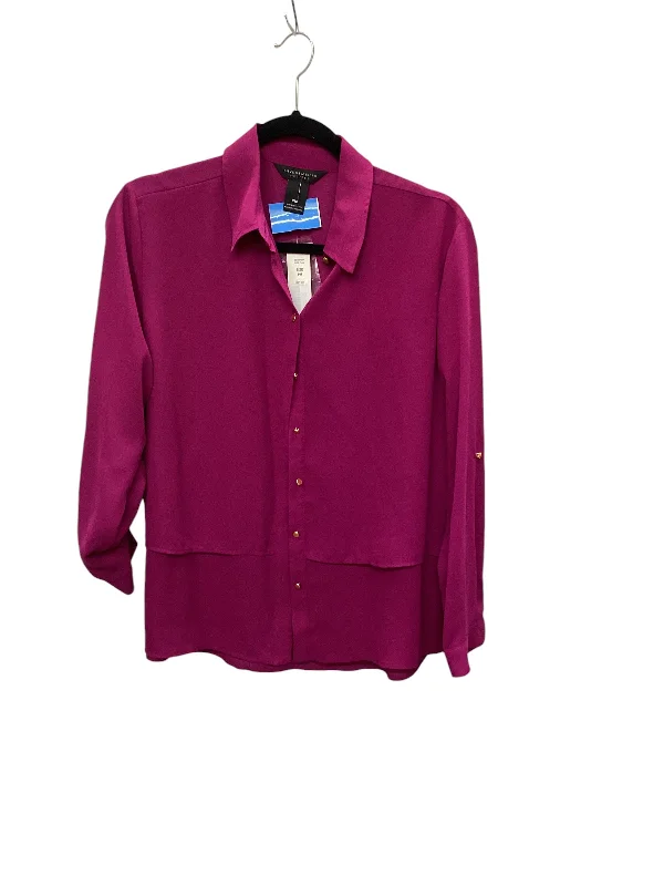 Top Long Sleeve By Investments In Pink, Size: Mp purpose