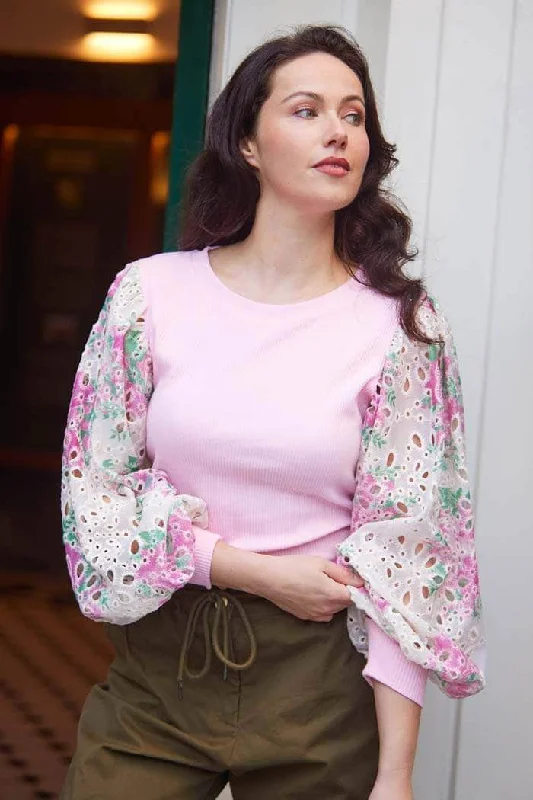 Cayenne Top Pink Floral Stylish Women's Neon