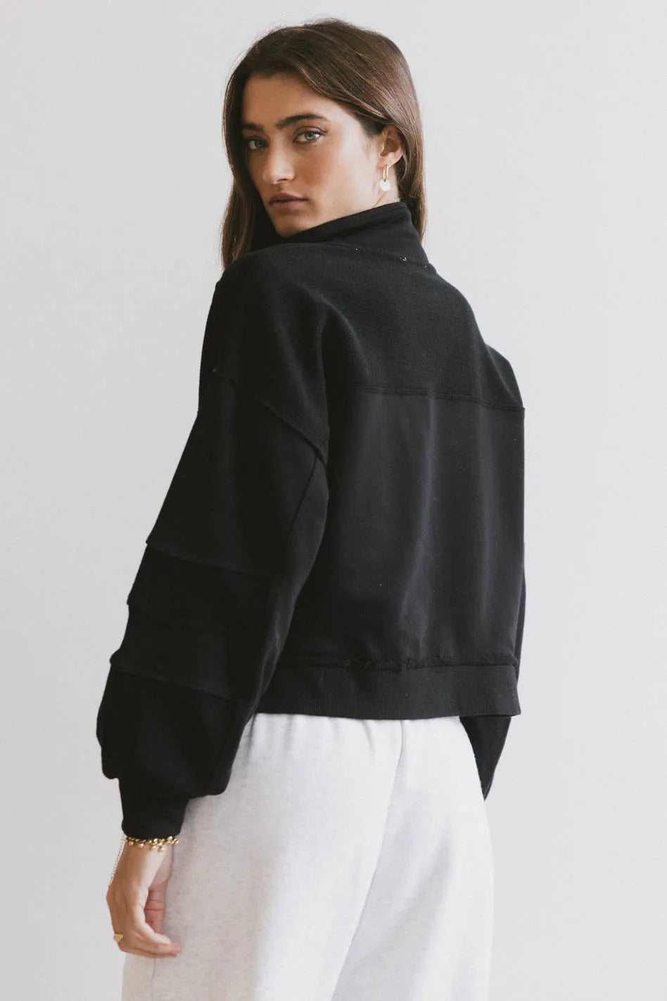 Maxfield Grommet Top in Black Traditional Women's Wool