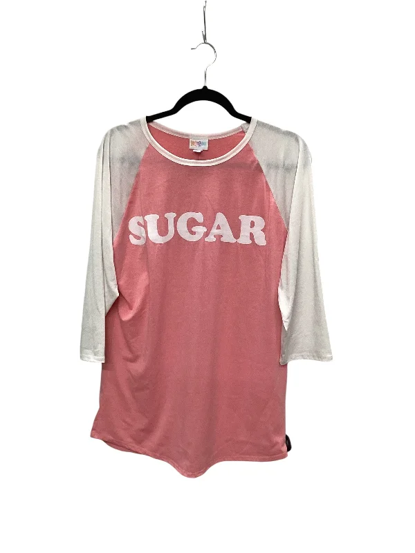 Top Long Sleeve By Lularoe In Pink, Size: L European